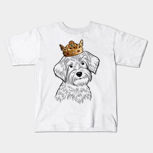 Yorkiepoo Dog King Queen Wearing Crown Kids T-Shirt